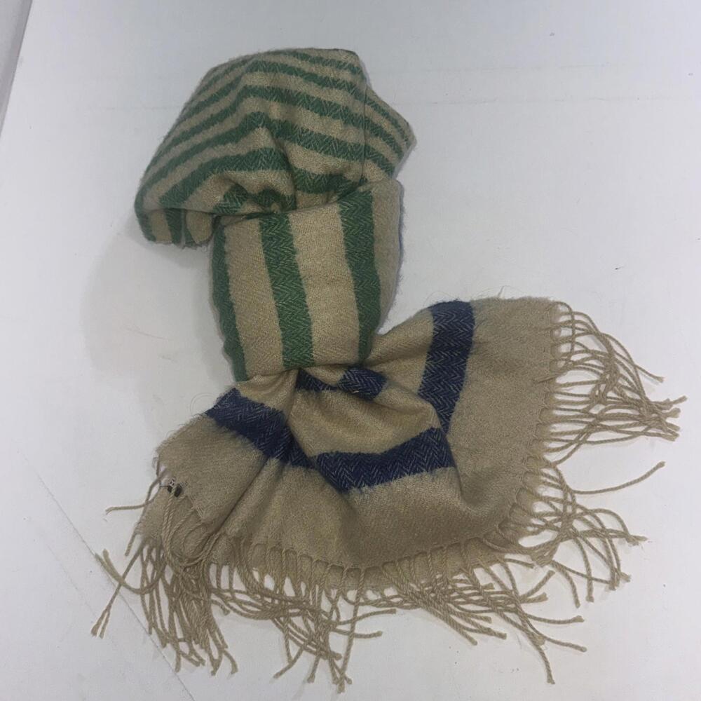BDG Multicolor Striped Boho Gypsy Traveler Fringe Scarf - Picture 2 of 10